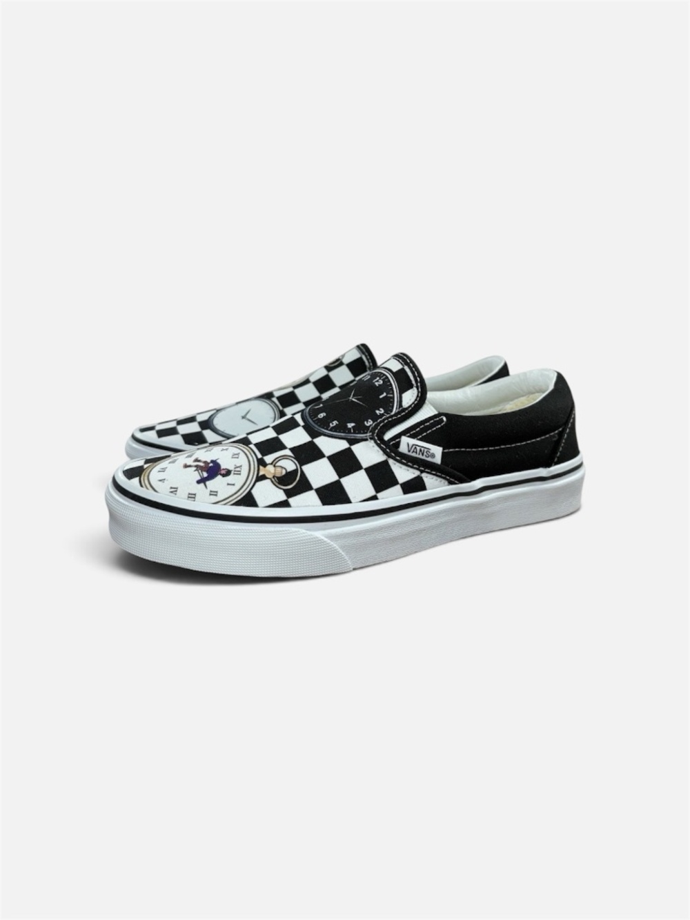 Vans x Karl Jacobs Checkerboard Clocks Classic Slip-On Sneakers